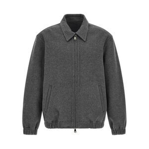 GIORGIO BRATO Gray Wool Full-Length Men's Jacket